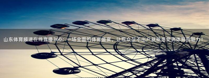 山东体育频道在线直播360：一场全面的体育盛宴，让观众足不出户就能感受到体育的魅力！